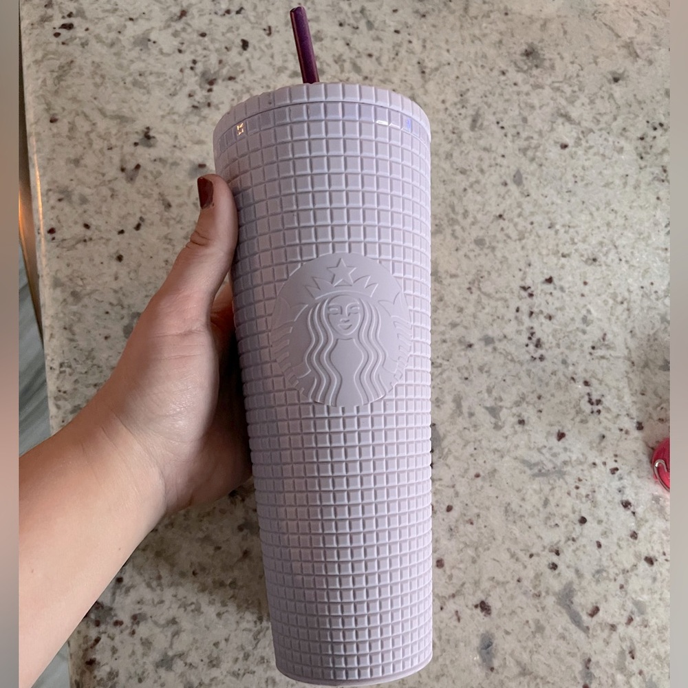 Starbucks Lilac Matte Grid Venti Tumbler, NWT 💜